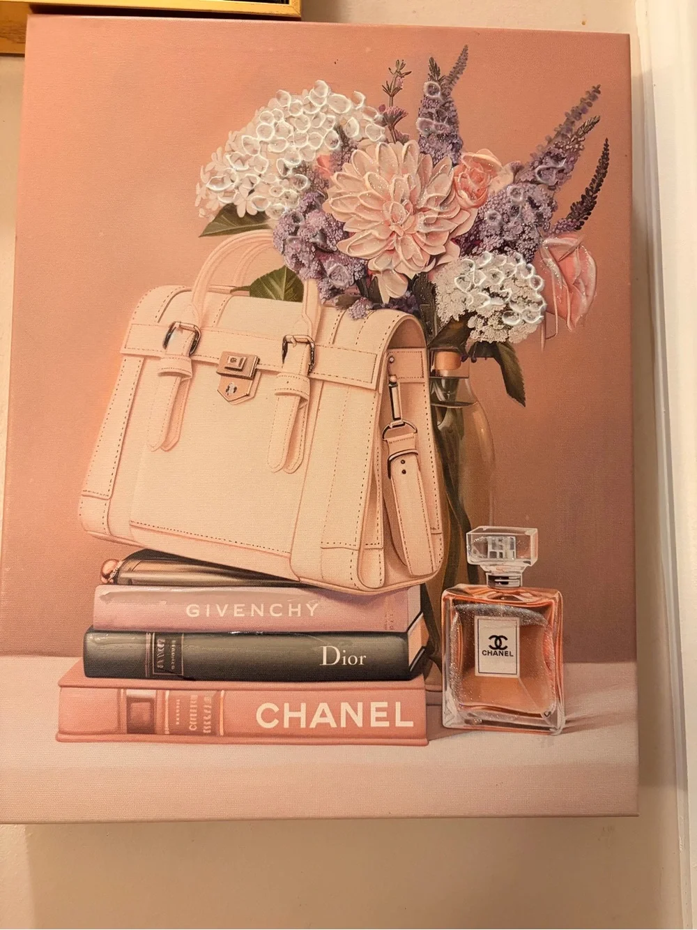 Givenchy Blush Pink Leather Satchel with Top Handles and Strap